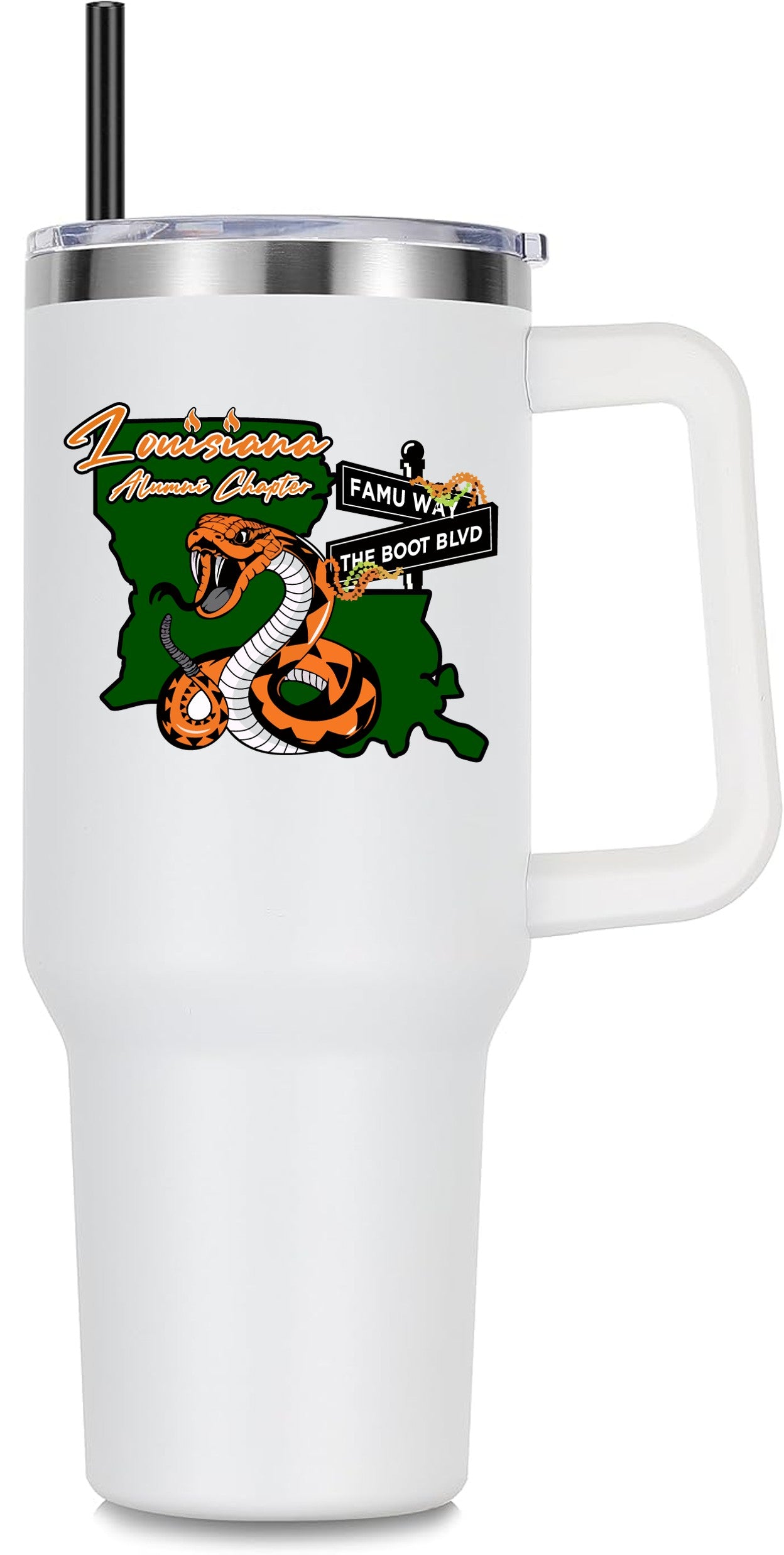 Louisiana Rattler 40oz Deluxe Travel Tumbler